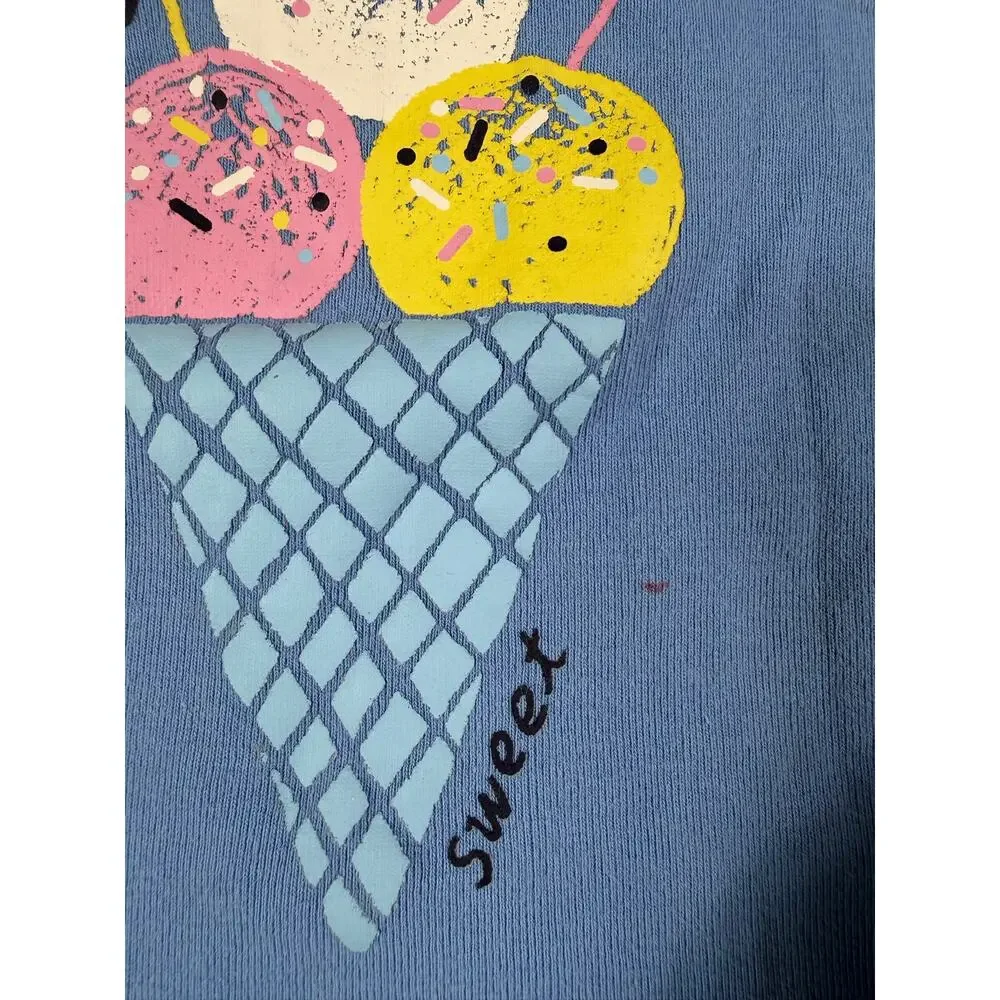 Baby Gap Ice Cream Pajama Set Blue Short Sleeve Size 3 Years